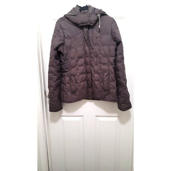 Abercrombie & Fitch Womens Quilted Puffer Jacket With Hood - Size M - Picture 2 of 16